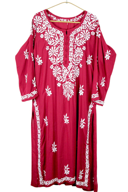 AABROO RASPBERRY MAROON MODAL KURTA SET