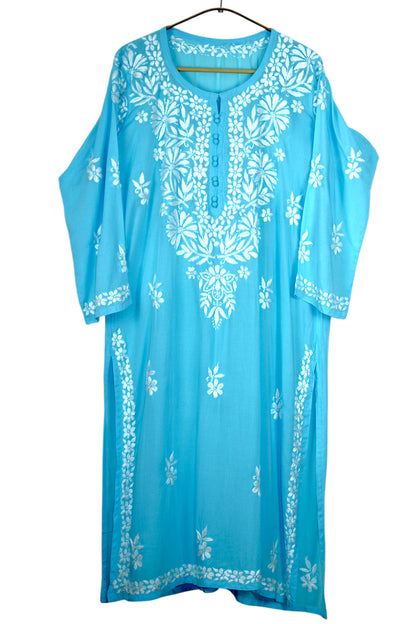 AABROO SKY BLUE MODAL KURTA SET