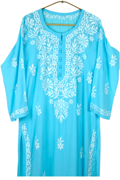 AABROO SKY BLUE MODAL KURTA SET