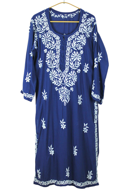 AABROO NAVY BLUE MODAL KURTA SET