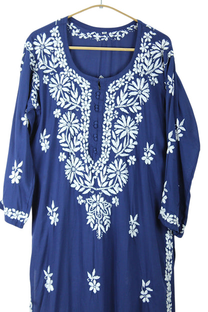 AABROO NAVY BLUE MODAL KURTA SET