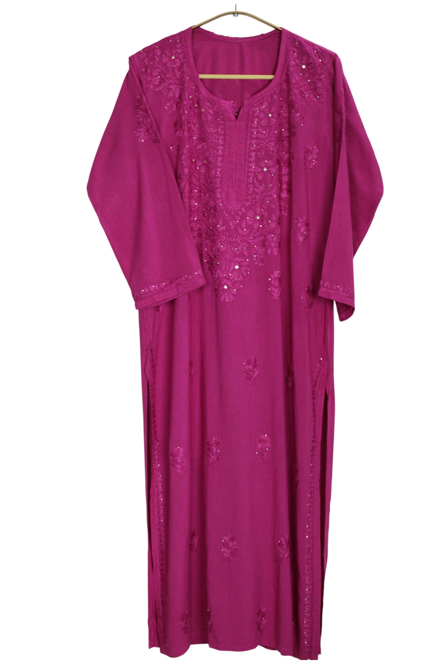 ELARA MAGENTA RAYON LONG KURTA