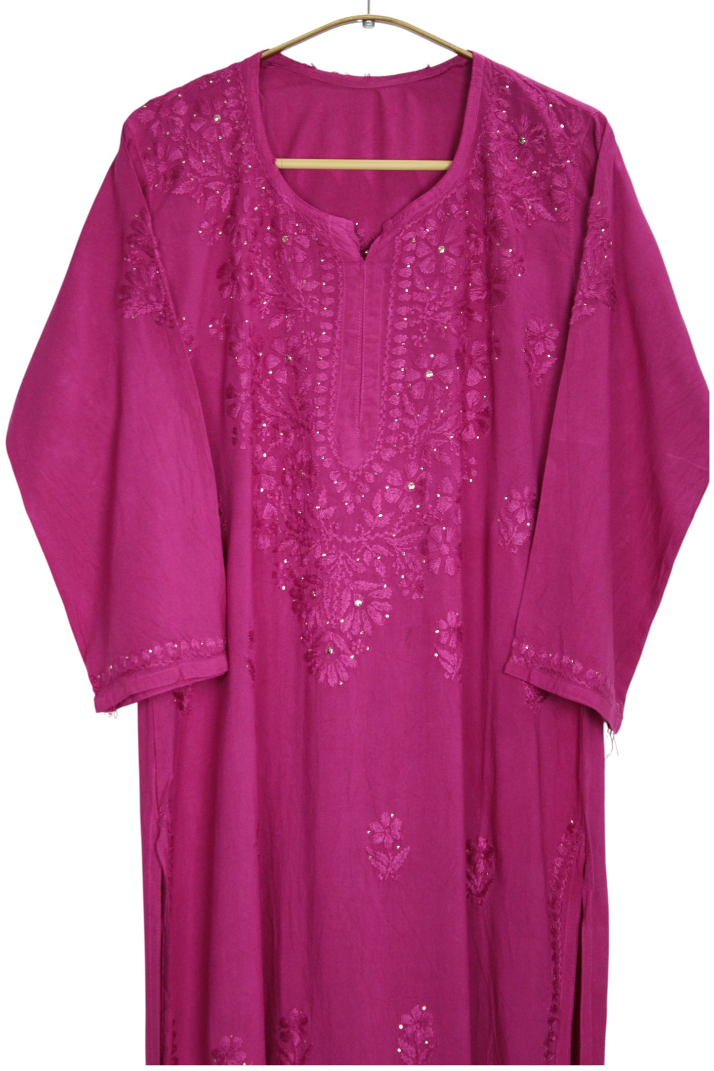 ELARA MAGENTA RAYON LONG KURTA