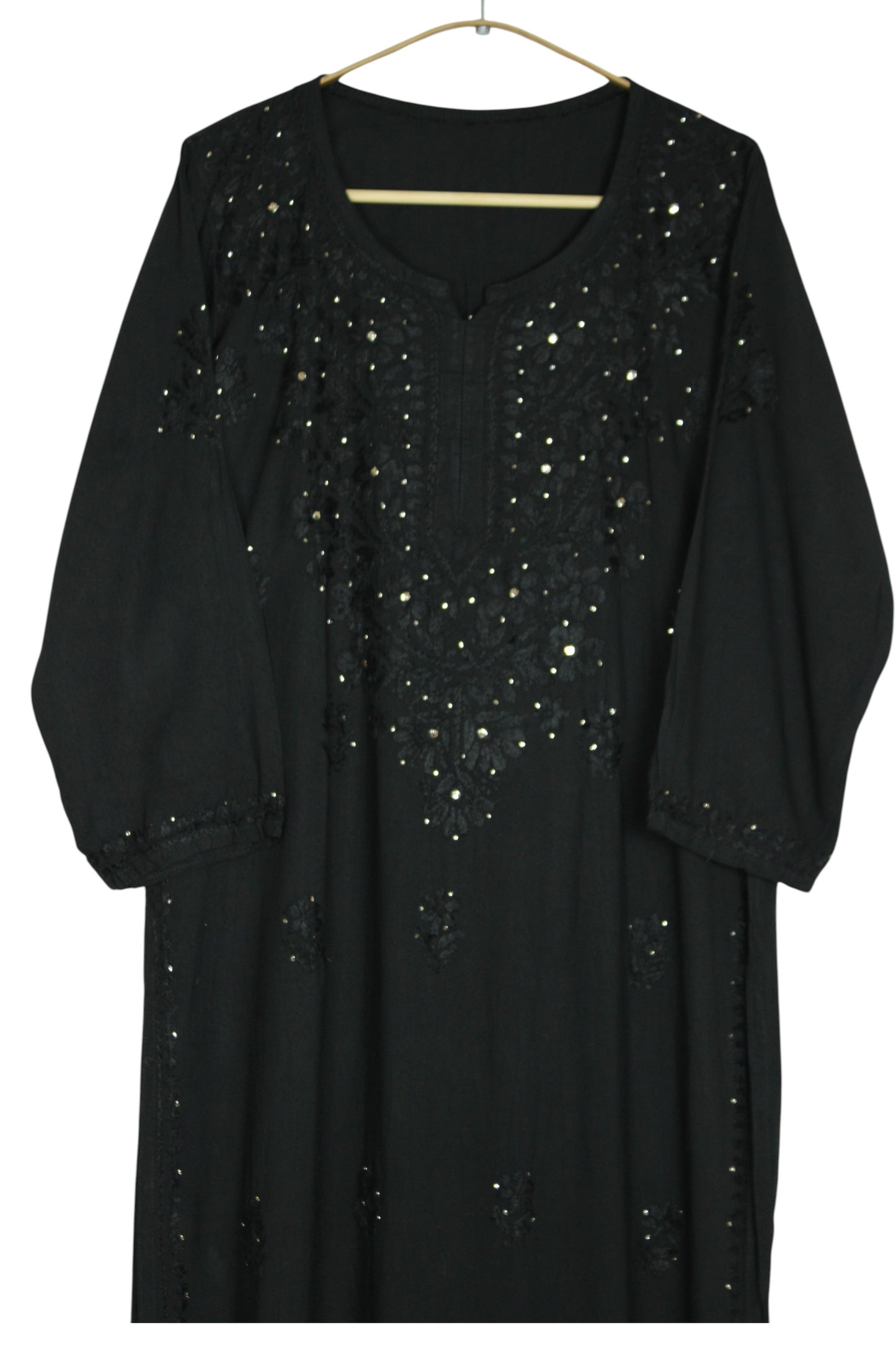 ELARA BLACK RAYON LONG KURTA